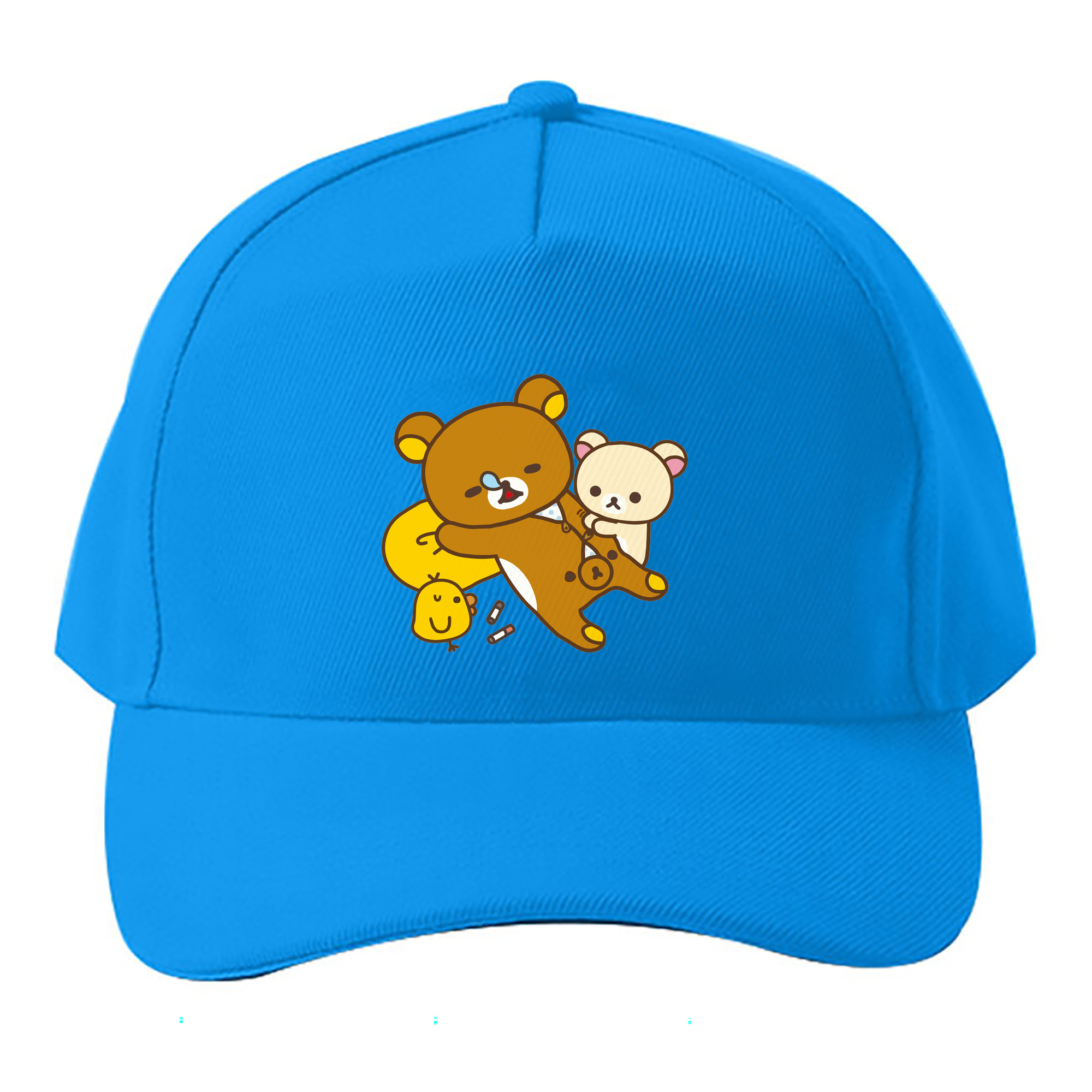 （画像用） リラックマ リラックマ キイロイトリ Rilakkuma Korilakkuma Kiiroitori ベースボールキャップ 綿100％ 男女兼用 帽子 スポーツ
